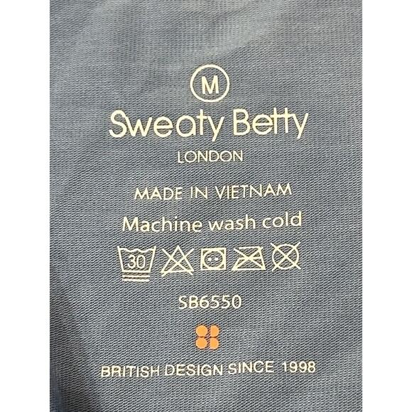 Sweaty Betty Tank Top Women's M Blue Double Time Layered Workout Flare Gym Top - Picture 7 of 8